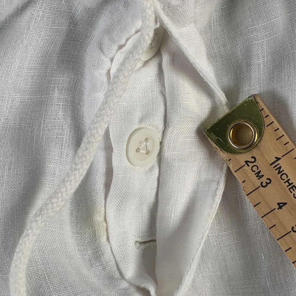 Vilebrequin Linen Pants Men 3XL White Coastal Pull On Drawstring Old Money